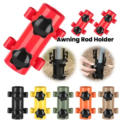 Umbrella Pole Fixed Stand Stainless Steel Tent Awning Rod Bracket Windproof Outdoor for Hiking Fishing Tent Accessories