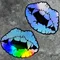 Holografischer Autoaufkleber in Fledermaus-Lippenform, wasserdicht, UV-Vinyl-Aufkleber für Laptop, Motorrad, Heckscheibe, Stoßstange, Dekoration
