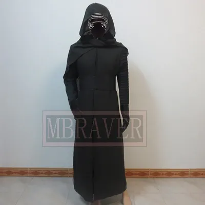 The Force Awakens Männer Kinder Kylo Ren Cosplay Kostüm Schwarz Jedi Party Halloween Uniform Outfit Image
