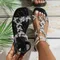 Neue frauen schuhe karree strass schmetterling flache schuhe sommer blume sandalen einfache coole hausschuhe frauen hausschuhe strand s