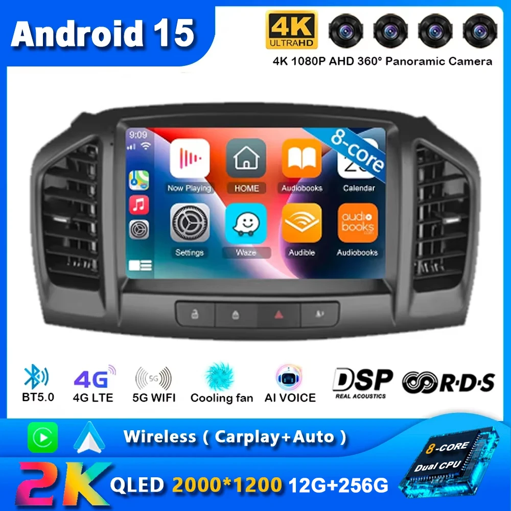 Auto Radio Carplay Android 15 Für Opel Insignia 2008-2012 Für Buick Regal 2009-2013 Navigation GPS Stereo 4G Wifi Keine 2din DVD Image