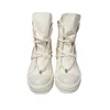 Ro Designer Herren Stiefel Damen Sneaker Beige Canvas Schuh High Top Freizeitschuhe Sneakers Dicke