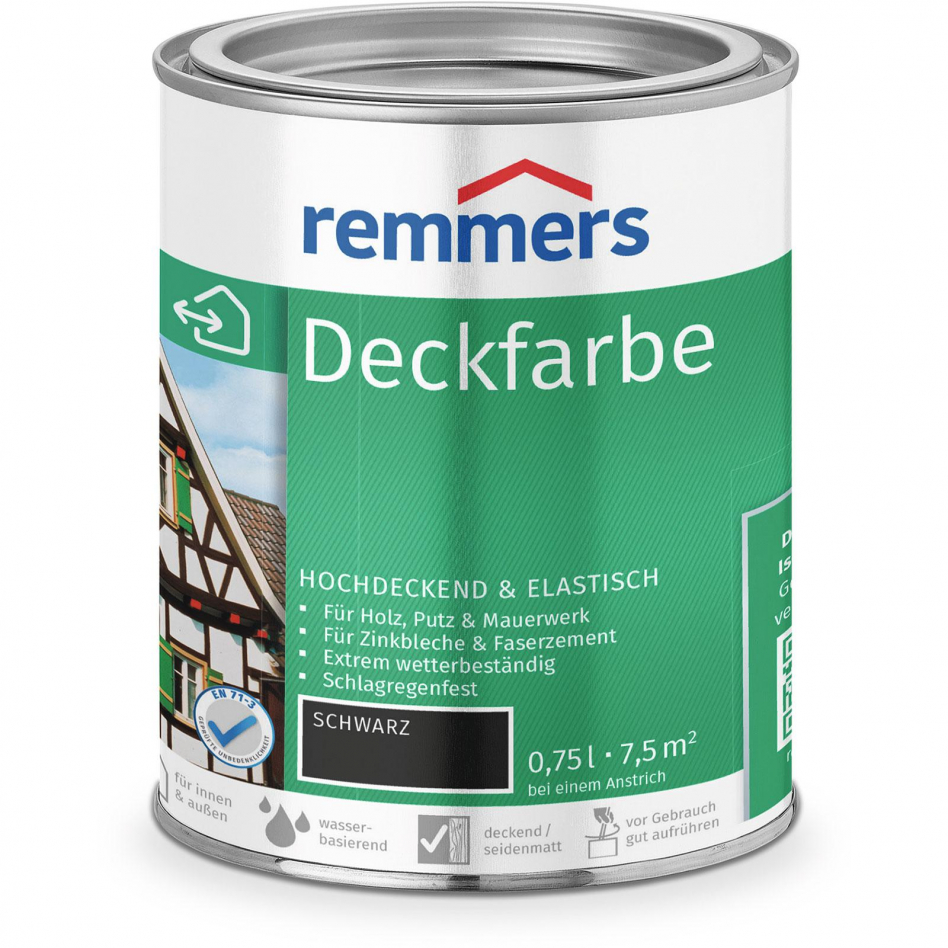Remmers Deckfarbe schwarz, 0,75 l Image