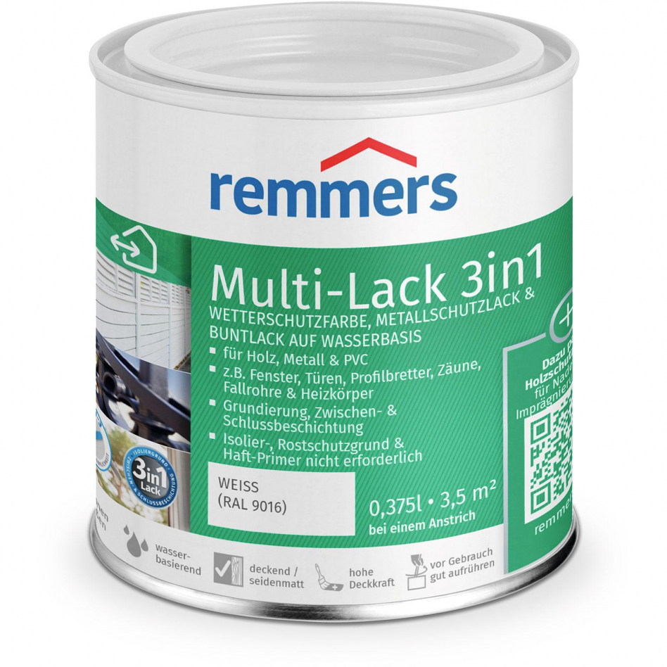 Remmers Multi-Lack 3in1 weiß RAL 9016, 0,375 l Image