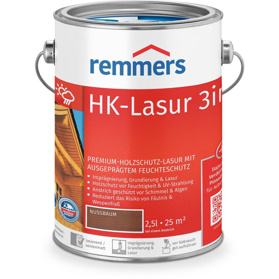 Remmers HK-Lasur 3in1 nussbaum RC-660, 2,5 l Image