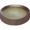 Assiette plate en faïence violette et verte D22 - Lot de 6