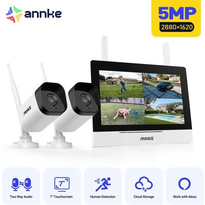 Annke - 5MP Überwachungskamera Set mit 7-Zoll-LCD Monitor,2 Kamera wlan Überwachungskameras Image
