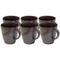 Mug en faïence violette et verte - Lot de 6