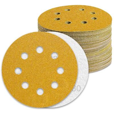 Ugreat - Schleifscheibe, 125 mm, Körnung 80, Schleifpapier, 100 Stück, Schleifscheiben für Image