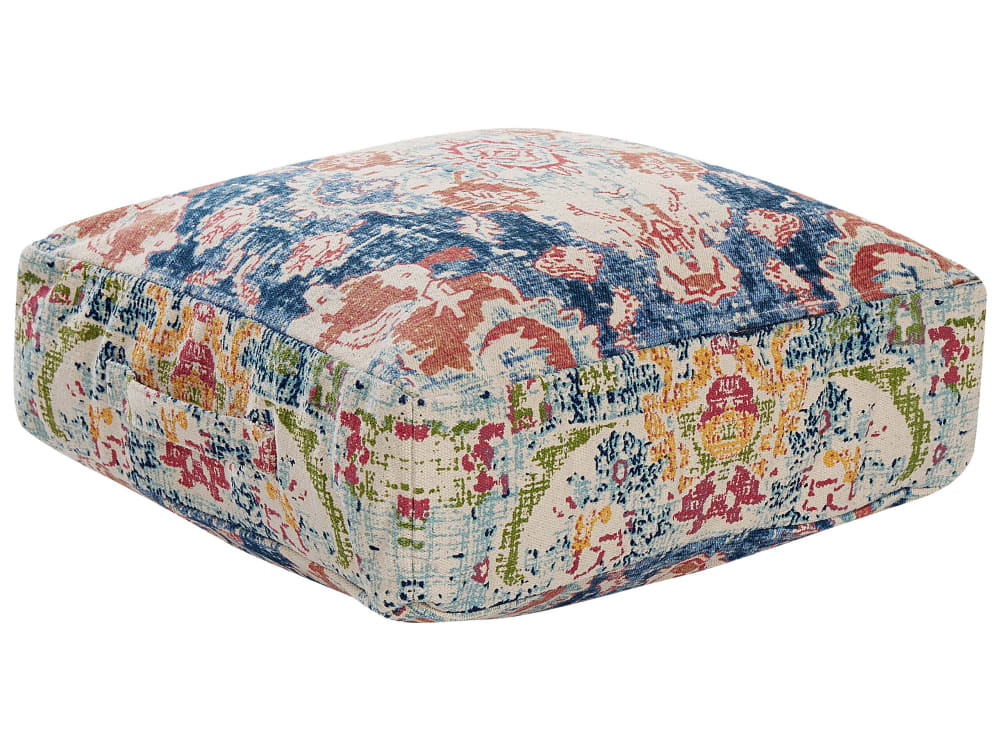Pouf coton multicolore