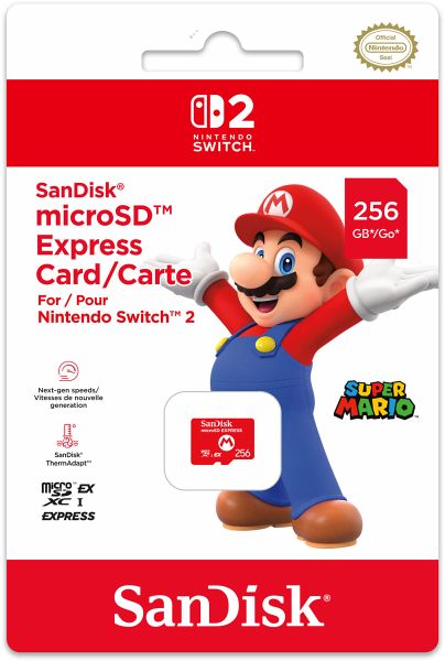 SanDisk microSD EXPRESS Card 256 GB (Nintendo Switch 2) - Nintendo Of Europe Se