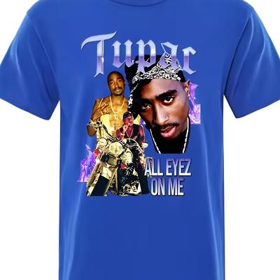 "TEMU Men' Graphic T-shirt - "" Design, Casual Crew Neck, , Hip-hop Streetwear For Summer, Hip Hop Apparel | Shirt | , Shirts" Image