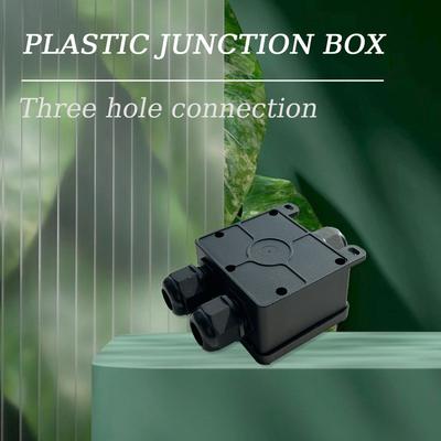TEMU Line Box, Connector, Junction Box, Cable, Three-way Electrical Junction Box, Black Plastic Junction Box, 1 Out Design Image