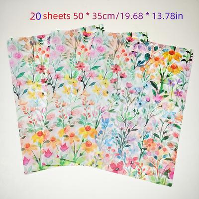 "TEMU Smvp Vibrant Floral Gift Wrapping Paper - 20"x14" Pastel & , Easter, Weddings, Birthdays, And More, Gift Wrapping Essentials | Vibrant Pattern | Decorative Gift Wrap, Gift Wrapping Supplies" Image