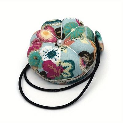 TEMU Floral Pumpkin Wearable Needle Cushion - Portable Sewing Machine Accessory, Knitting & Craft Supplies Image