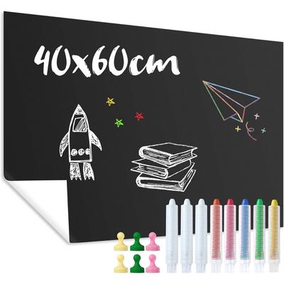 TEMU Self-adhesive Magnetic Tape, Strong Wipeable Magnetic Board, Black Image