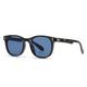 JUJNTNT Oval Sunglasses for Women Men Vintage Luxury Rivets Punk Uv400(Dark gray blue)