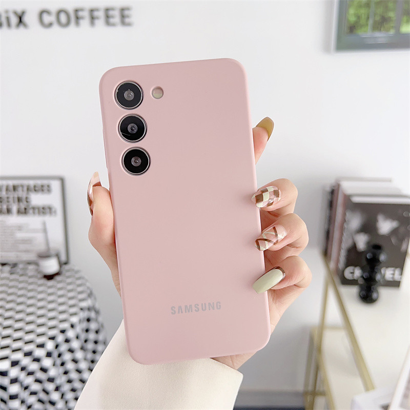 Phone Case For Samsung Galaxy S25 S23 Ultra Plus Silicone Case Full Body Protective Dustproof Four Corners Drop Resistance Solid Colored TPU