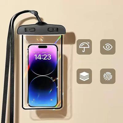 Mobile Phone Waterproof Bag with Touch Screen Self Sealing and Sealing for Swimming Seaside Diving Shooting Drifting Transparent Waterproof Phone Case