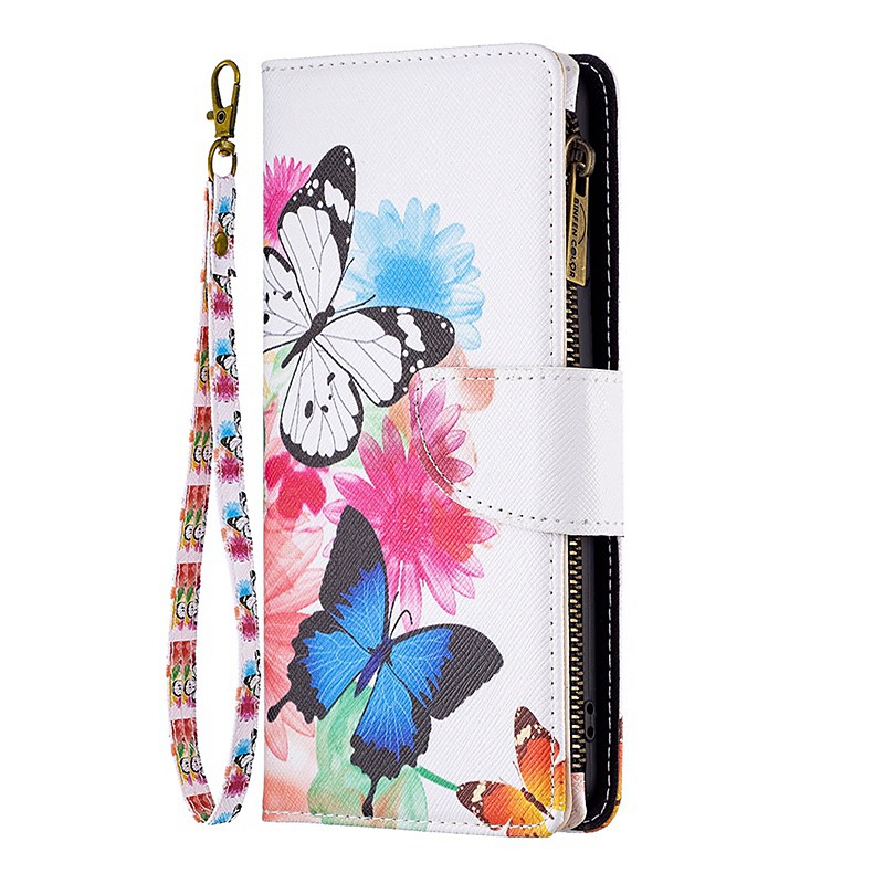 Phone Case For Samsung Galaxy S26 Ultra Plus S25 S24 S23 S22 S23 FE S21 Ultra Plus S20 A35 5G A25 Wallet Case with Stand Holder Zipper with Wrist Strap Retro TPU PU Leather