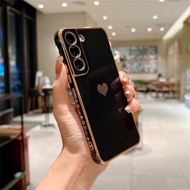Phone Case For Samsung Galaxy S26 Ultra Plus S25 S24 S23 S22 S21 FE S21 Ultra Plus A14 A34 A54 Classic Series Plating Full Body Protective Dustproof Solid Colored TPU