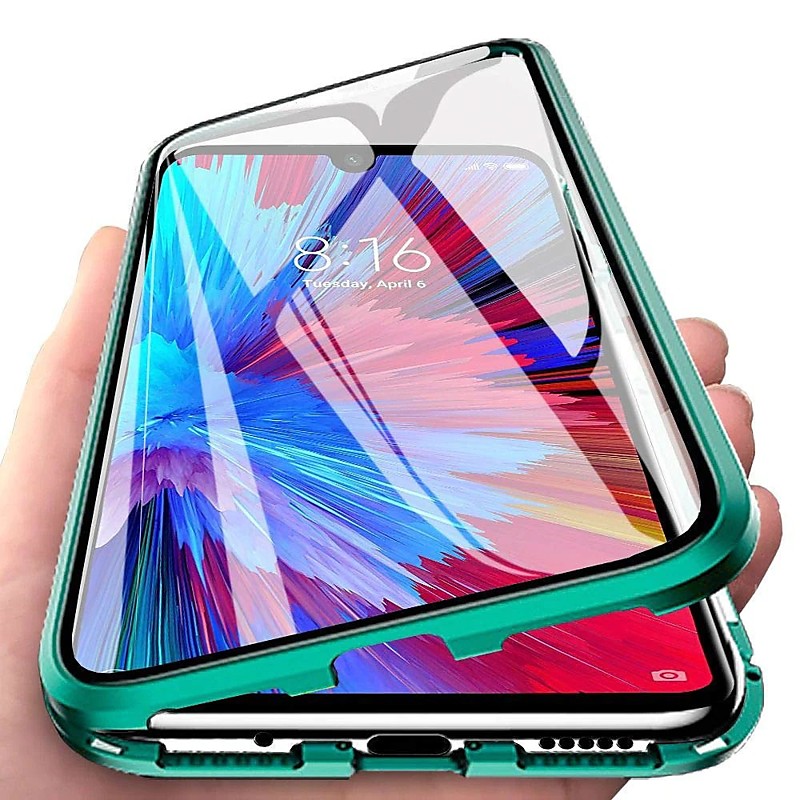 Phone Case For Samsung Galaxy S26 Ultra Plus S24 S23 S22 S21 FE S21 Ultra Plus S20 A14 A34 A54 Full Body Case Magnetic Adsorption Magnetic Double Sided Curved Screen Transparent Tempered Glass Metal