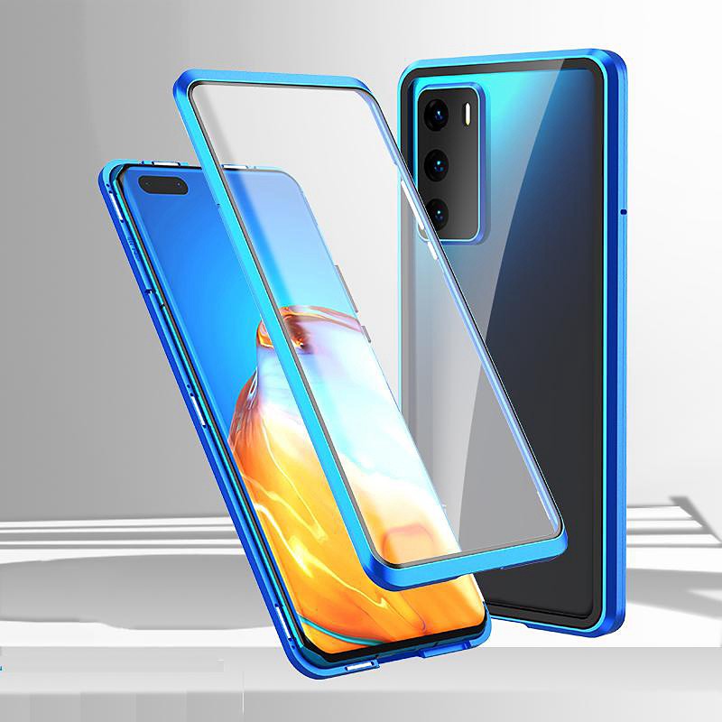 Phone Case For Samsung Galaxy S26 Ultra Plus S25 S23 S22 S21 Ultra Plus S20 Full Body Case Magnetic Adsorption Full Body Protective Double Sided Camera Lens Protector Transparent Tempered Glass Metal