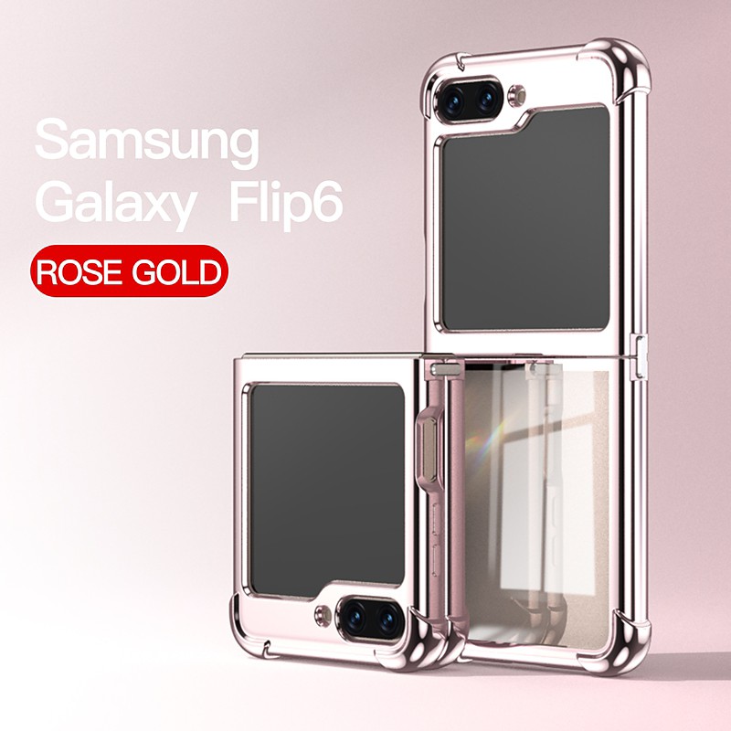 Phone Case For Samsung Galaxy Z Flip 7 Z Flip 6 Z Flip 5 Z Flip 4 Z Flip 3 Back Cover Shockproof Plating