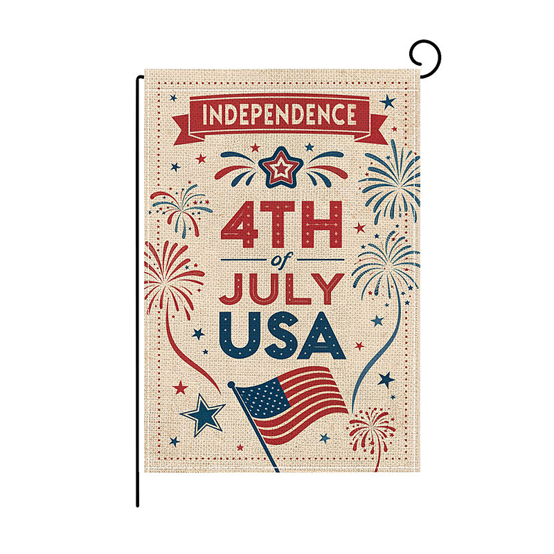 4th of July Independence Day Garden Flag 12 x 18 Inch Yard Flags, Veteran's Day Memorial Day Small Garden Flags for Outside, Outdoor Flags, Holiday Garden Flags for All Seasons