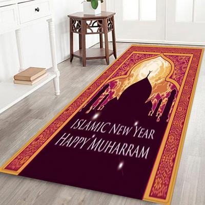 Muslim Prayer Rug Flannel Bathroom Carpets Rugs Bath Mat Bath Rugs Anti-Slip Kitchen Mats Bathroom Mat Bathroom Carpets for Halloween Decoration