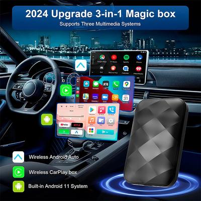 Wireless CarPlay Adapter Android Auto Wireless Adapter for iPhone Ai Box Streaming Device for Cars with OEM Wired CarPlay Magic Link CarPlay