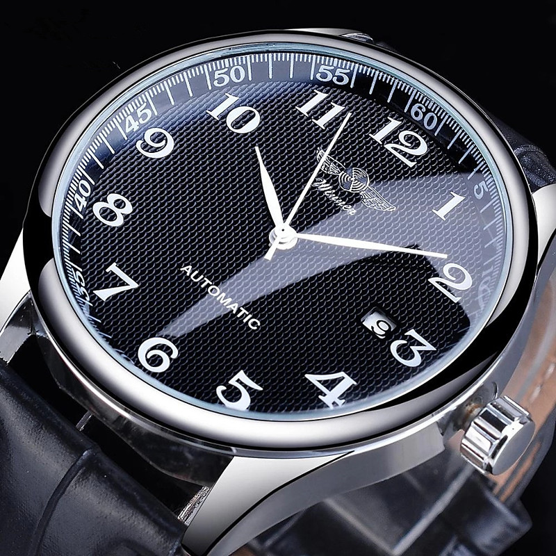 Men's Automatic Mechanical Watch - Fashion Casual Business Wristwatch with Luminous Calendar