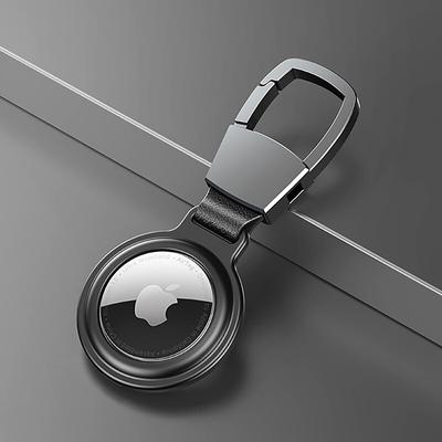 Magnetic Cases For Apple Airtag Bluetooth Locator Tracker Sleeve Anti-Lost Anti-Scratch Metal Protective Cover With Keychain For Airtags