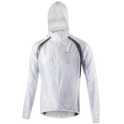 ARSUXEO Men's Cycling Jacket Windbreaker Rain Jacket Running Jacket Lightweight Skin Coat Hooded Packable Raincoat Summer Bike Wear Bike Jacket Sports Clothing Waterproof Windproof Breathable