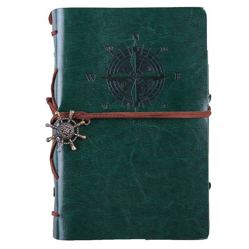 Travel Journal Notebooks Vintage PU Leather Note Book Quality Paper No Lines Thick and Smooth to Write in A6 Refillable Notebook 7 by 5 Inches 80 Sheets, Back to School Gift