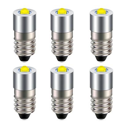 6 Pcs Flashlight LED Bulb Lighting Light Source P13.5s Ba9s E10 Led Bulb 3w Plug-In Light High Brightness Small Bulb 3v 6v 12v 24v 1 LED Beads 3535 Warm White White