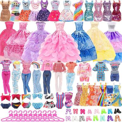Pink Doll Clothes And Accessories,11.5-Inch Doll Clothes Tops Wedding Dress Skirt Shoes Accessories Bikini Yitian Doll