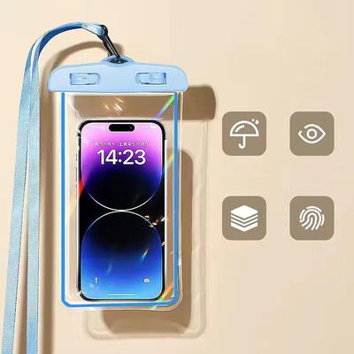 Mobile Phone Waterproof Bag with Touch Screen Self Sealing and Sealing for Swimming Seaside Diving Shooting Drifting Transparent Waterproof Phone Case