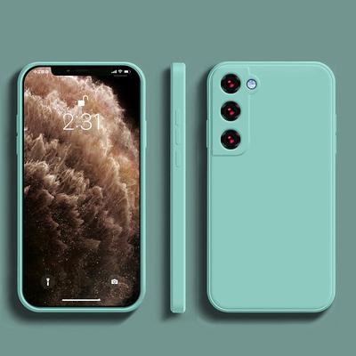 Phone Case For Samsung Galaxy S25 S24 S23 S22 S21 FE S21 Ultra Plus A13 S20 A12 A32 Liquid Silicone Case Slim Anti-Scratch Soft Edges Solid Colored Silica Gel