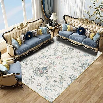 Large Floral Area Rugs Oriental Non-slip Crystal Velvet Plush Carpet Vintage Fluffy Rug Machine Washable Soft Thickened Shaggy Carpet For Living Room Bedroom Floor