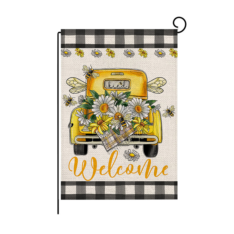 Summer Sunflowers Garden Flag 12 x 18 Inch Yard Patio Flags, Small Garden Flags for Outside, Outdoor Flags, Holiday Garden Flags