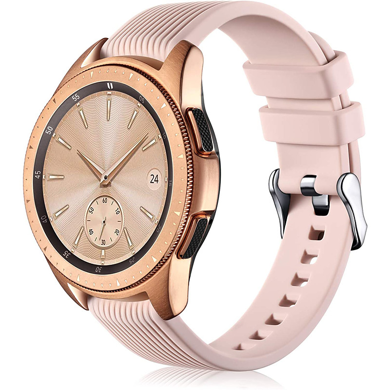 Watch Band for Samsung Galaxy Watch 7/6/5/4 40/44mm, Galaxy Watch 5 Pro 45mm, Galaxy Watch 4/6 Classic 42/46/43/47mm, Watch 3, Active 2, Gear S2 Soft Silicone Replacement Strap 20mm Sport Band