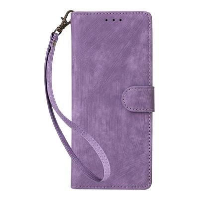 Phone Case For Samsung Galaxy Z Fold 6 Z Fold 5 Z Fold 4 Z Fold 3 Flip Cover with Stand Holder with Wrist Strap Card Slot Retro TPU PU Leather