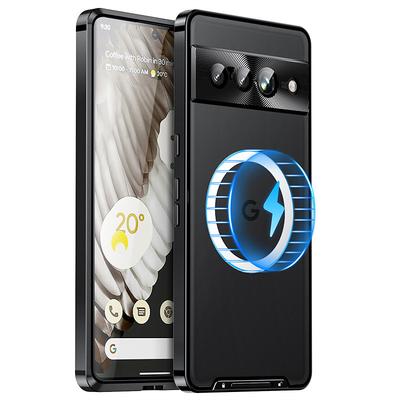 Phone Case For Google Pixel 9 Pro Pixel 9 Pro XL Pixel 8 Pro Pixel 8 Pixel 9 Pixel 7 Pixel 7 Pro Back Cover Magnetic Adsorption Portable Translucent Ultra-thin Solid Colored PC Metal