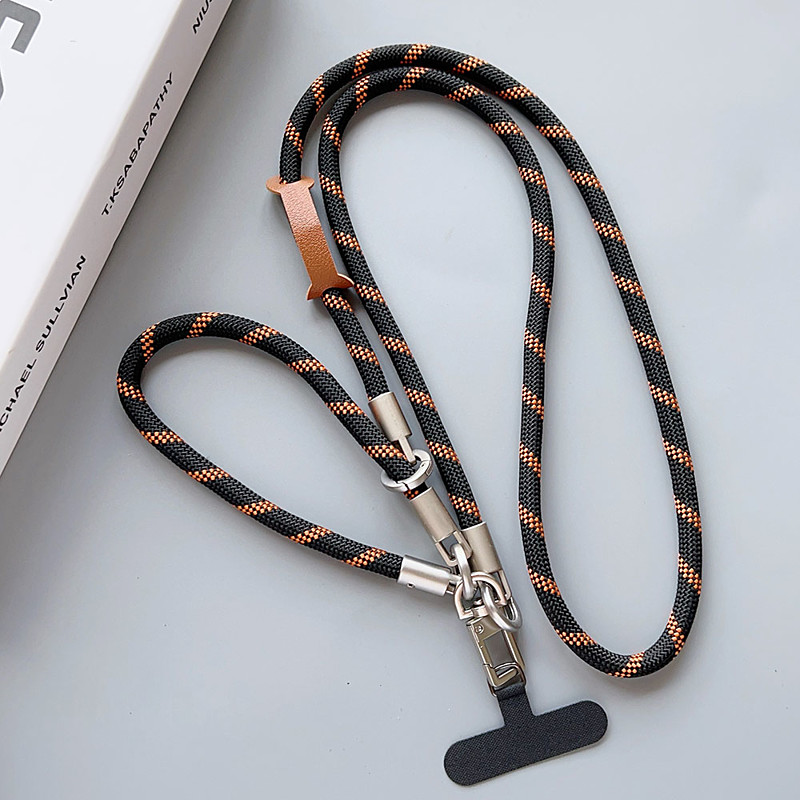 2-in-1 Phone Lanyard Strap with Wrist and Neck Rope – Detachable Patch and Metal Clip for Phone Case