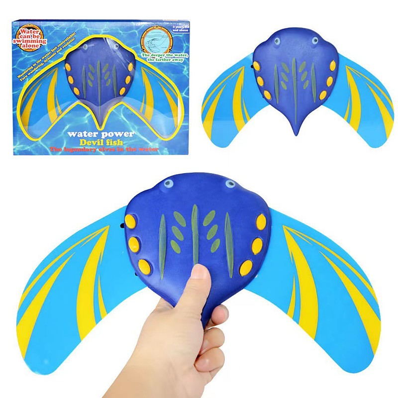 Devil Fish Toy Adjustable Fish Fin Pool Toy Toy Fish Water Children Underwater Beach Gliders Devil Fish Pool Toy Toys Fish Pool