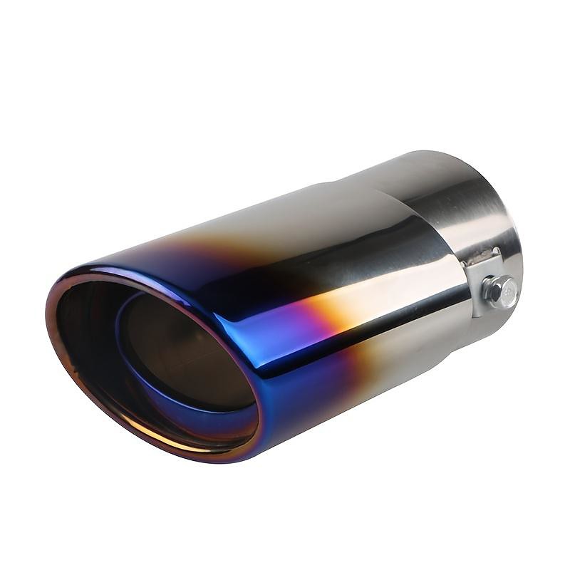 Stainless Steel Car Exhaust Tip - Universal Chrome-Plated Tailpipe, Car Exhaust Pipe Modification, Durable Steel Finish