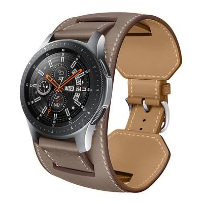 Watch Band for Samsung Watch 7/6/5/4 40/44mm, Galaxy Watch 5 Pro 45mm, Galaxy Watch 6/4 Classic 42/46/43/47mm, Watch 3, Active 2, Gear S3 S2 Genuine Leather Replacement Strap 20mm 22mm Wristband