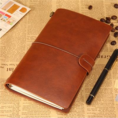 Classic Retro PU Leather Travel Notebook Personalized Journal Spiral Ring Binder Diary Notepad, Back to School Gift