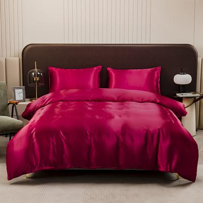 Satin Imitation Silk Ice Silk Bed Sheet Set Three or Four Piece Set